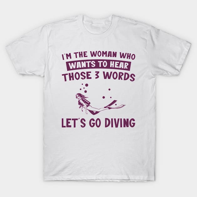 This woman loves to go scuba diving T-Shirt by sudiptochy29